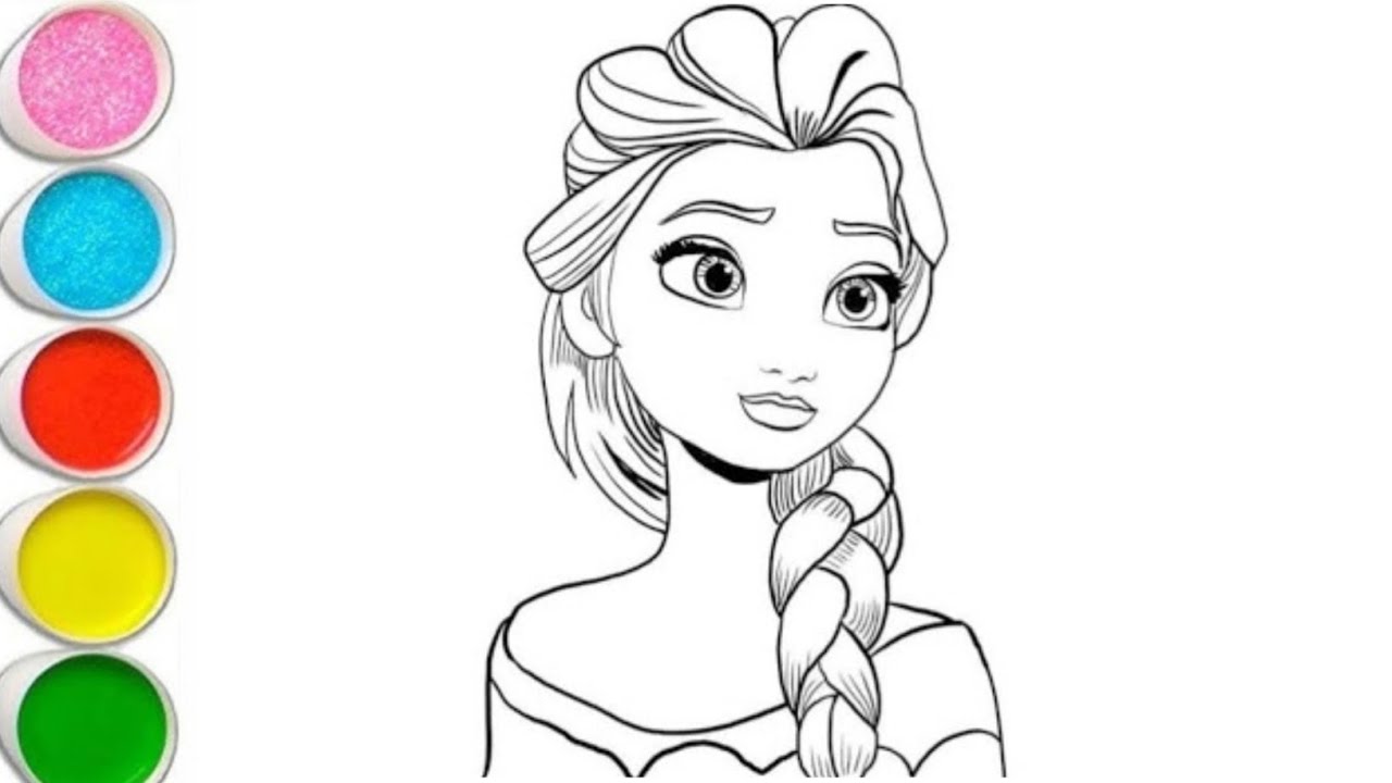 How To Draw Elsa  Anna Drawing Easy For kids|Elsa Frozen Anna drawing With Colour|Elsa Drawing Easy 