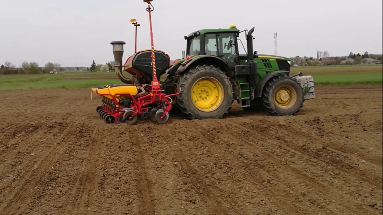 Napraforgó Vetés 2018 Sipos Bt. [John Deere 6195M & Vaderstad Tempo T6]