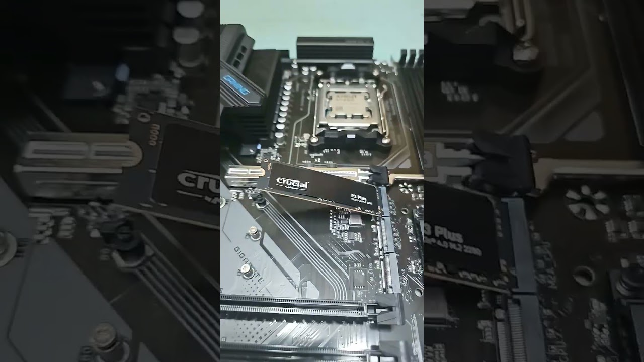 installing an M.2 NVME crucial P3 plus SSD in a Gigabyte B850 Gaming WiFi 6 #gigabyte #pcgaming #pc