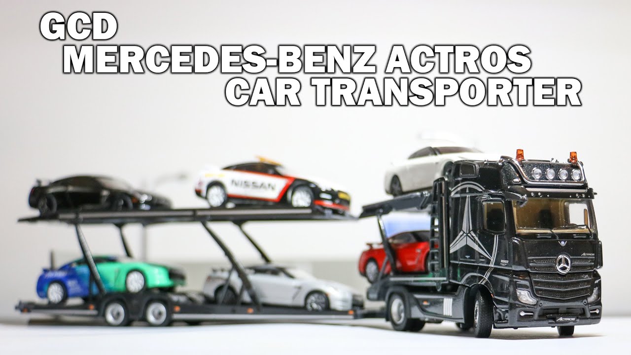 MERCEDES-BENZ ACTROS VEHICLE TRANSPORTER | 1:64 SCALE MODEL BY GCD (GAINCORP PRODUCTS)