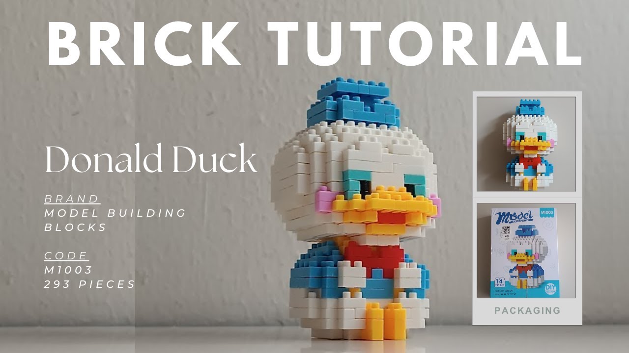 How to Build Donald Duck (Sitting Down) | Model Building Blocks DIY Creation M1003 (293 Pieces)
