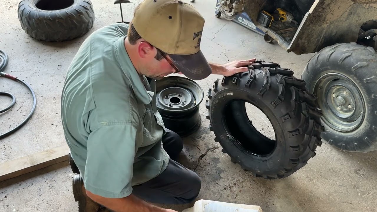 How to Change ATV tires Manually the Easy Way!!