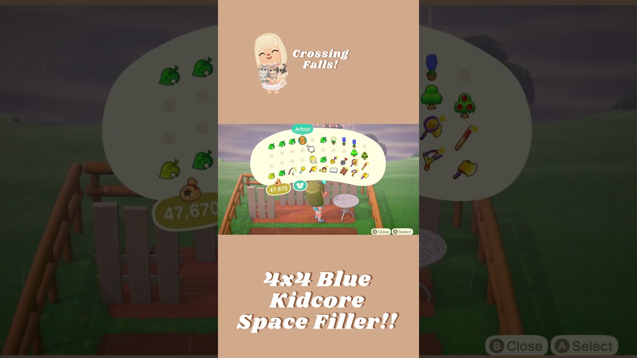 Making Mini Builds in ACNH - Blue Kidcore Space Filler! #acnh #acnhspeedbuild #acnhdesigns