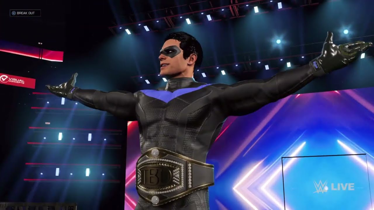 WWE 2K25 Deadpool Vs Nightwing Extreme Rules