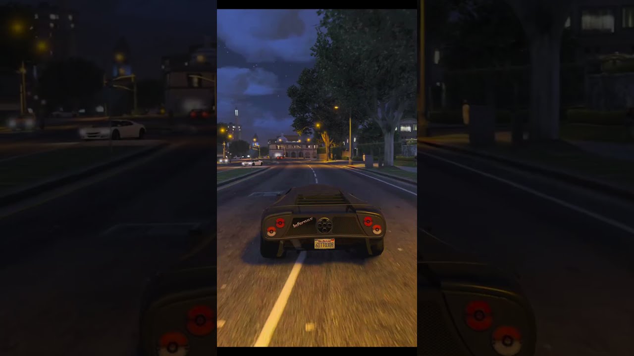 High Speed Driving at Night in GTA 5 on PS5 #gta #gaming #ps5 #games #gtav