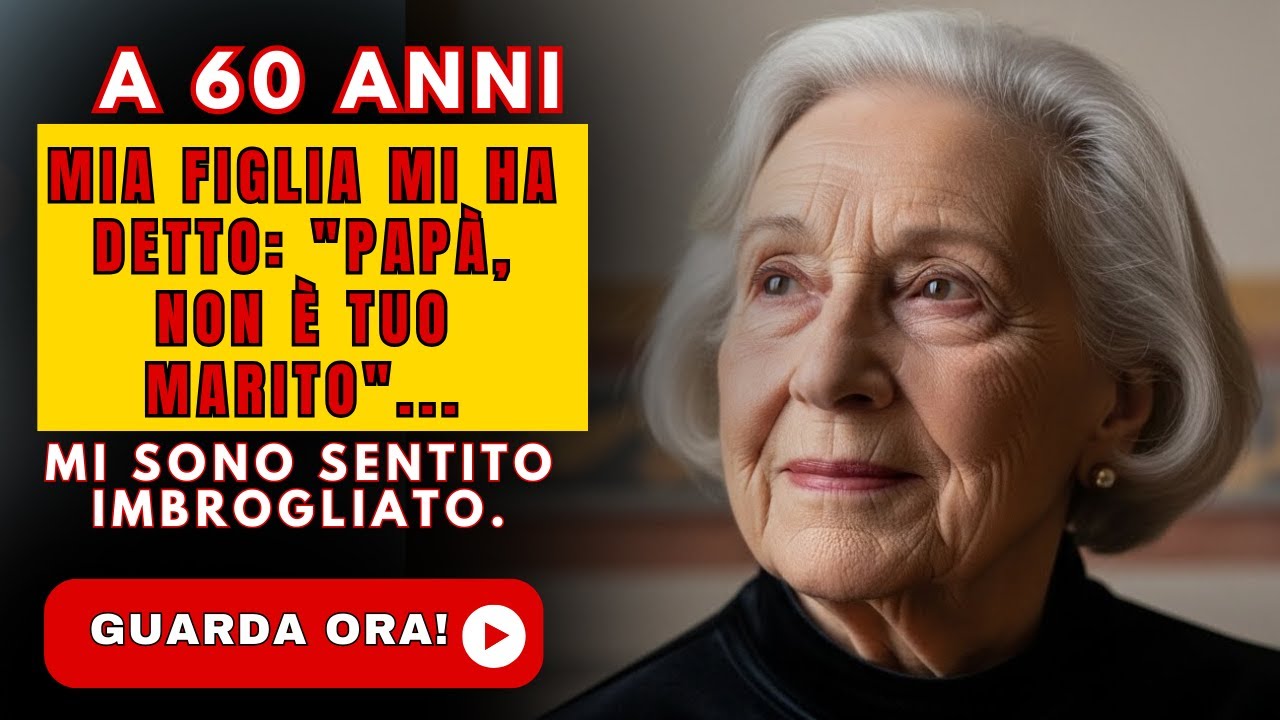 A 60 anni, mia figlia mi ha detto: 