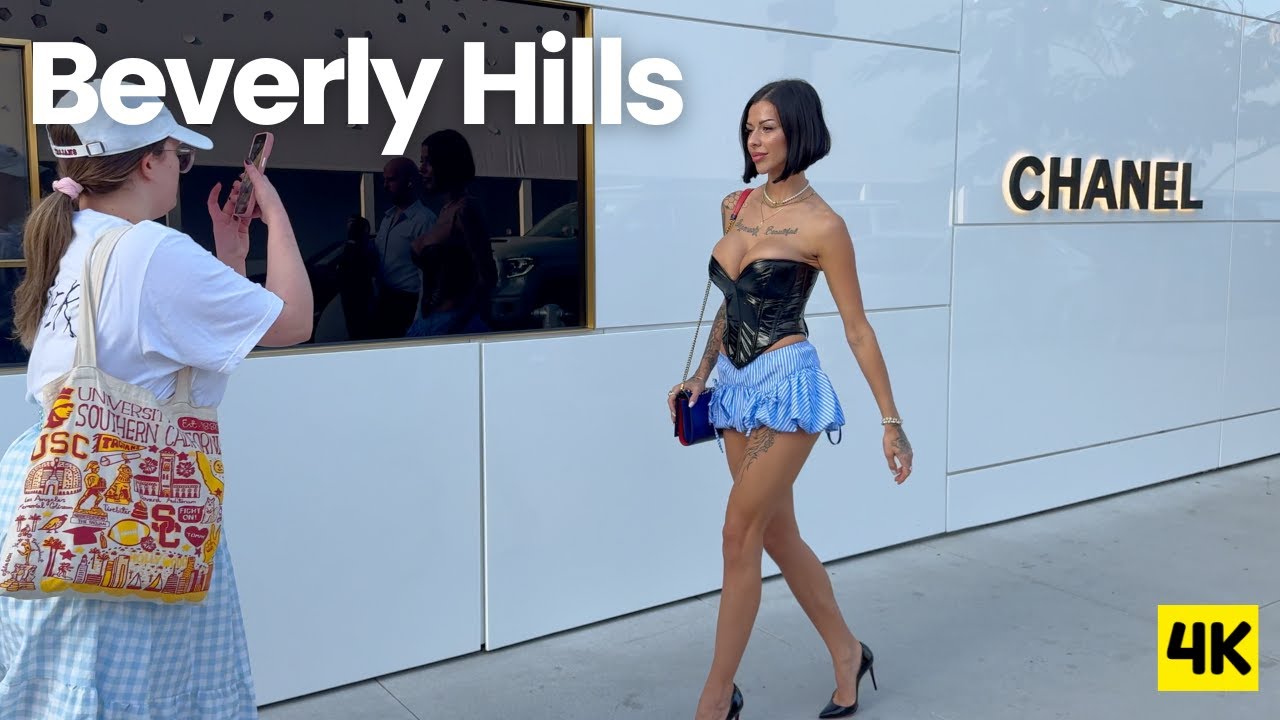 Stylish Women & Exotic Cars 💎 Beverly Hills Rodeo Drive Walk 4K