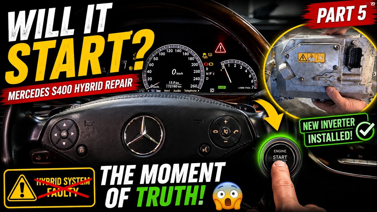 Mercedes Benz W221 S400 Hybrid System Repair - Inverter is installed - Is it gonna start? - Part 5