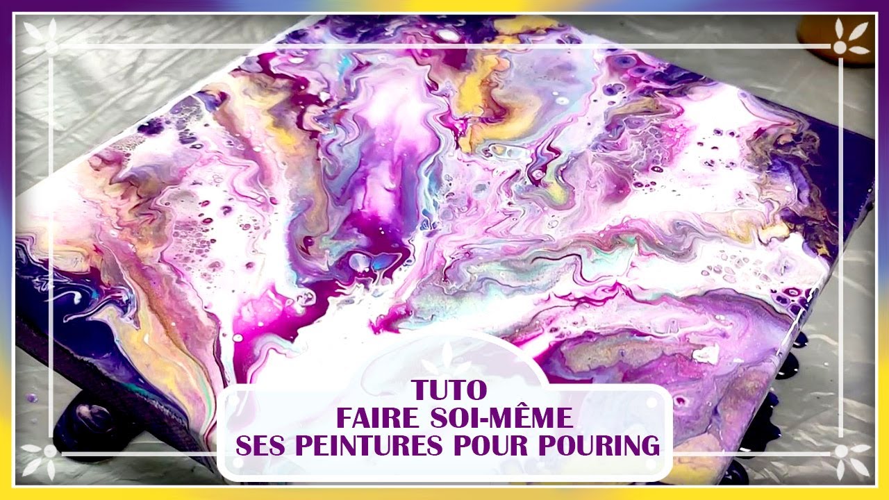 DOSAGES ET PR&Eacute;PARATION DE L'ACRYLIQUE POUR UNE PEINTURE DE FLUID ART - POURING PAINT PARFAITE ✨👌