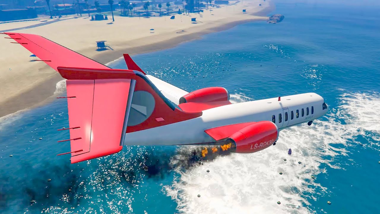 GTA 5 Epic And Terrible Plane Crash Compilation Part 1 (Euphoria Physics)