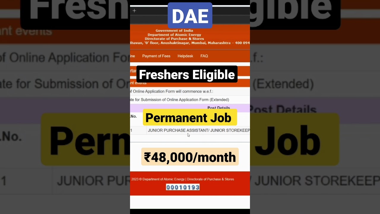 DAE Recruitment 2023 ||