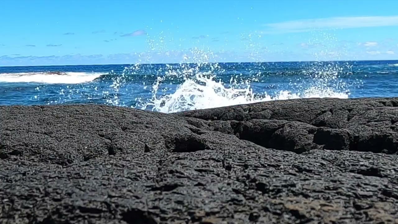 Nature Beach Video from Black Sand Beach in Hawaii