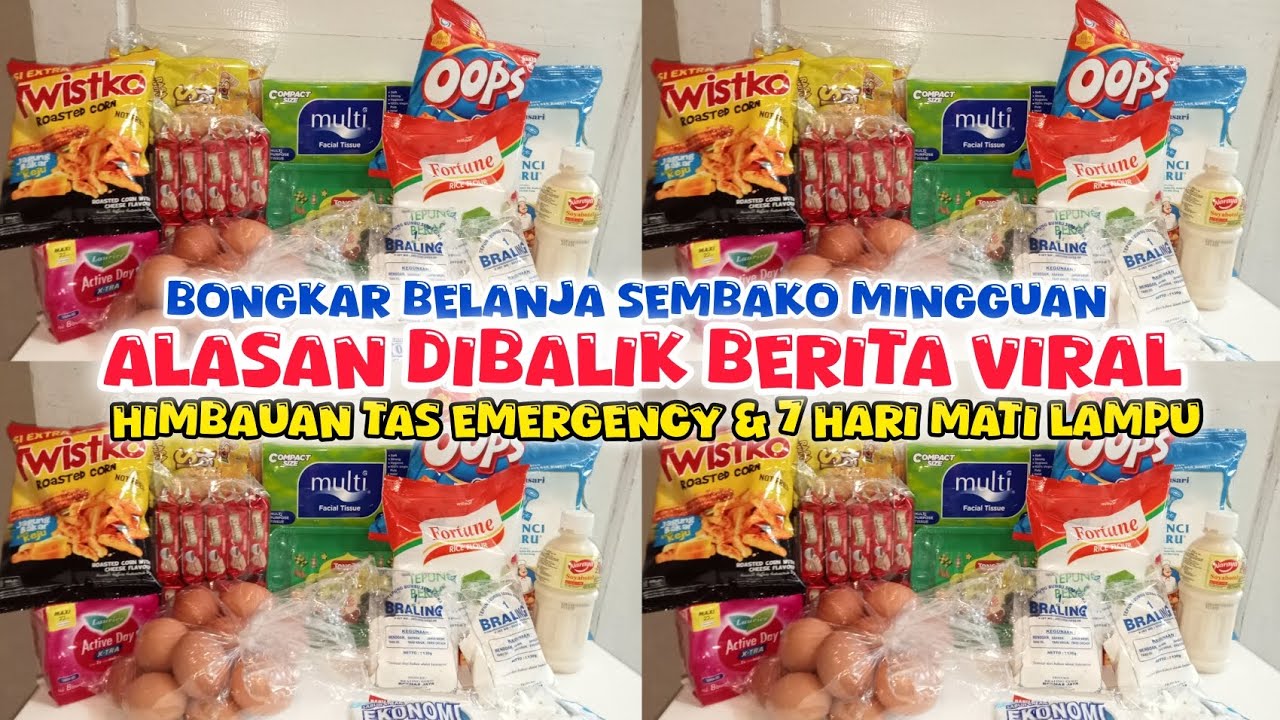 ALASAN MUNCULNYA BERITA VIRAL TAS EMERGENCY & 7 HARI MATI LAMPU DUNIA ⁉️| SAMBIL BONGKAR BELANJAAN 