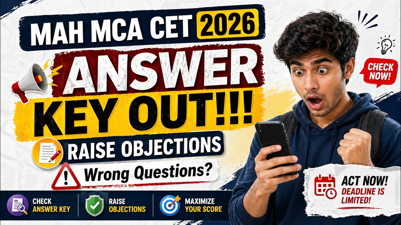 MAH MCA CET 2026 Answer Key OUT 🔥 | Raise Objections (Wrong Questions) Step-by-Step