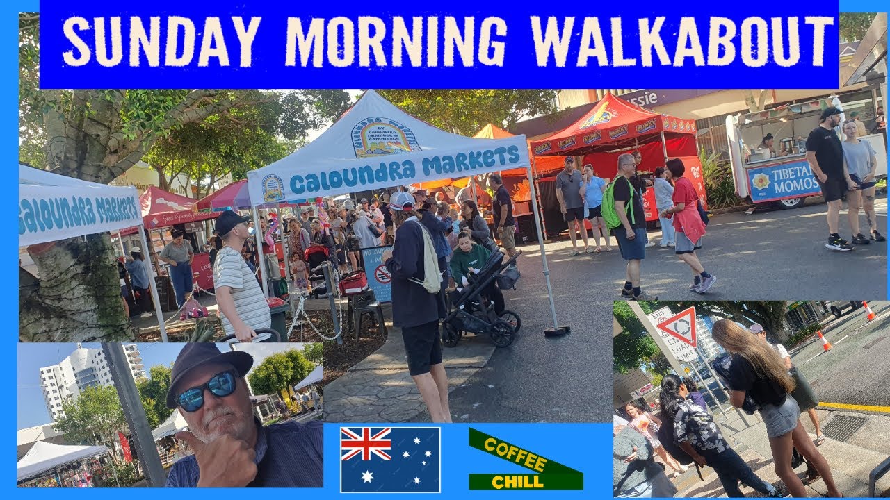 Caloundra Street Fair - Sunday Morning Bulcock Street Market Walkabout  Sunshine Coast Australia TV