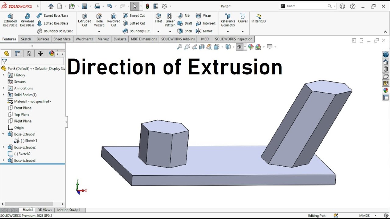 Solidworks quick tip |  Direction of extrusion