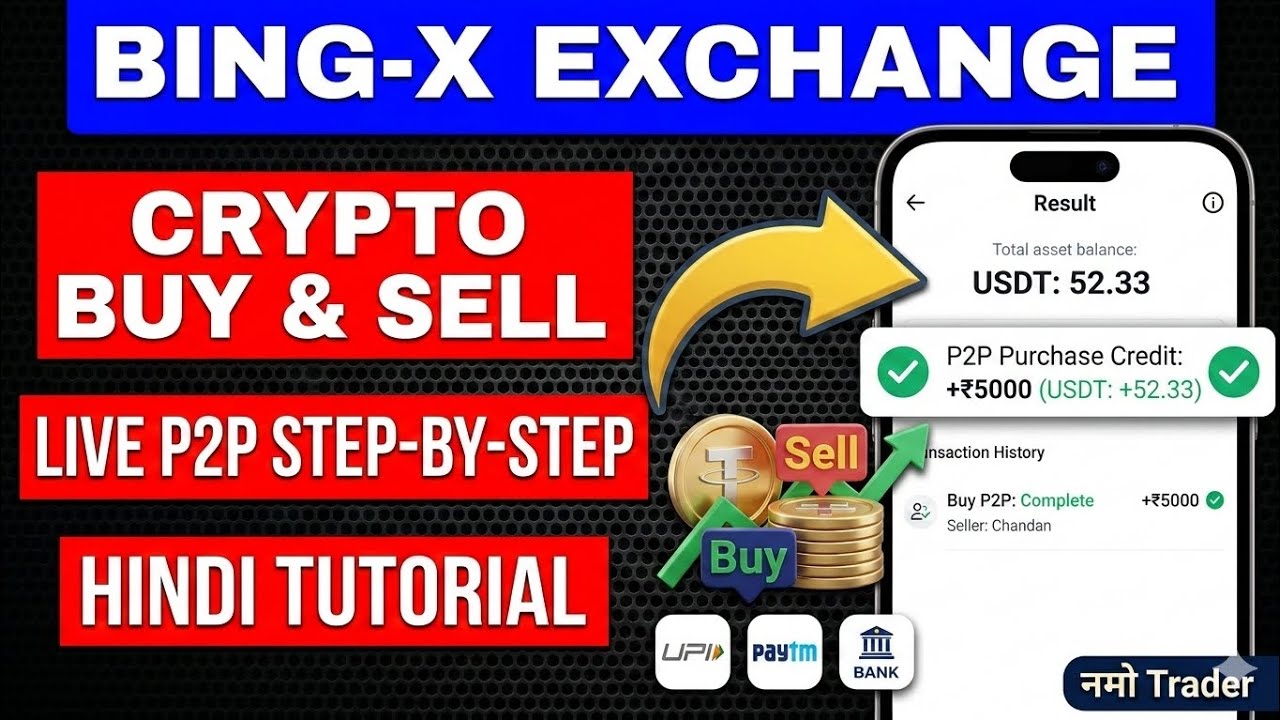BingX P2P Trading: How to Buy & Sell Crypto in India | Live Step-by-Step Hindi Tutorial