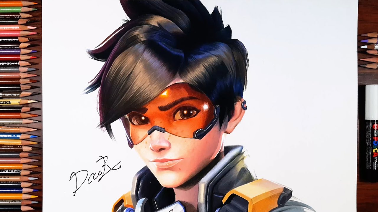 Рисование Overwatch '' Tracer '' | DCCOR Рисование