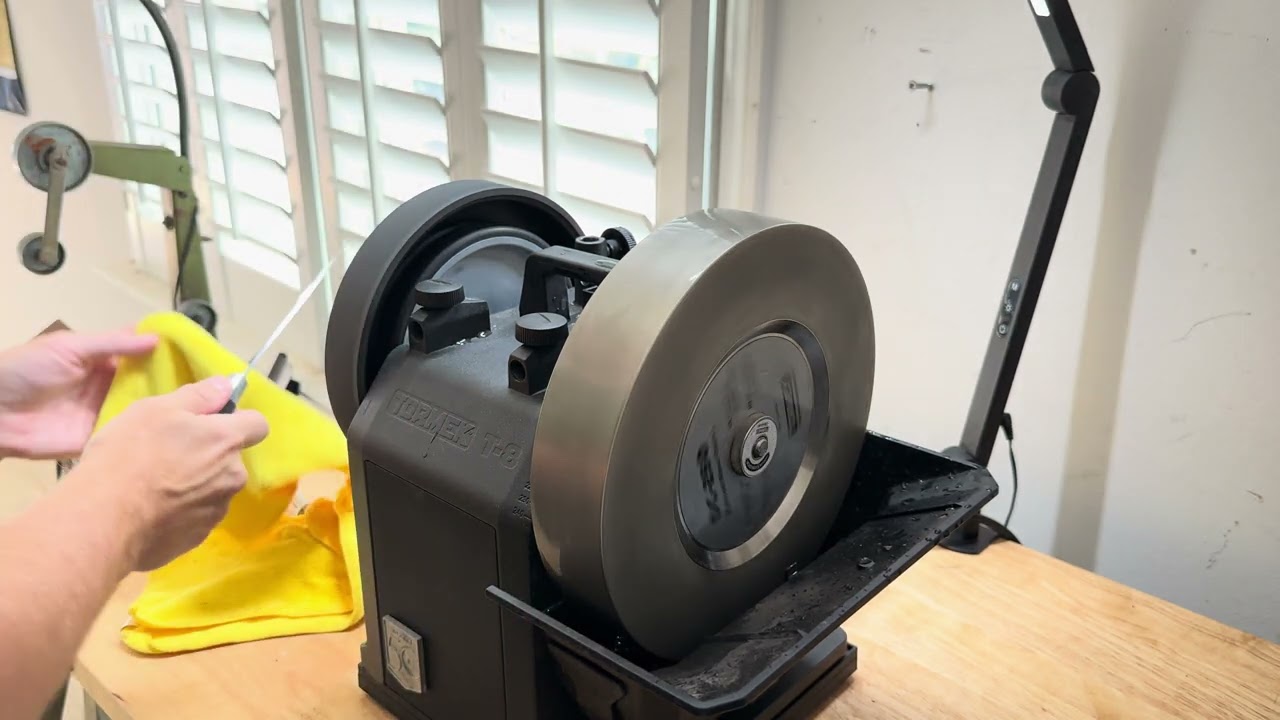 Freehand practice on the Tormek