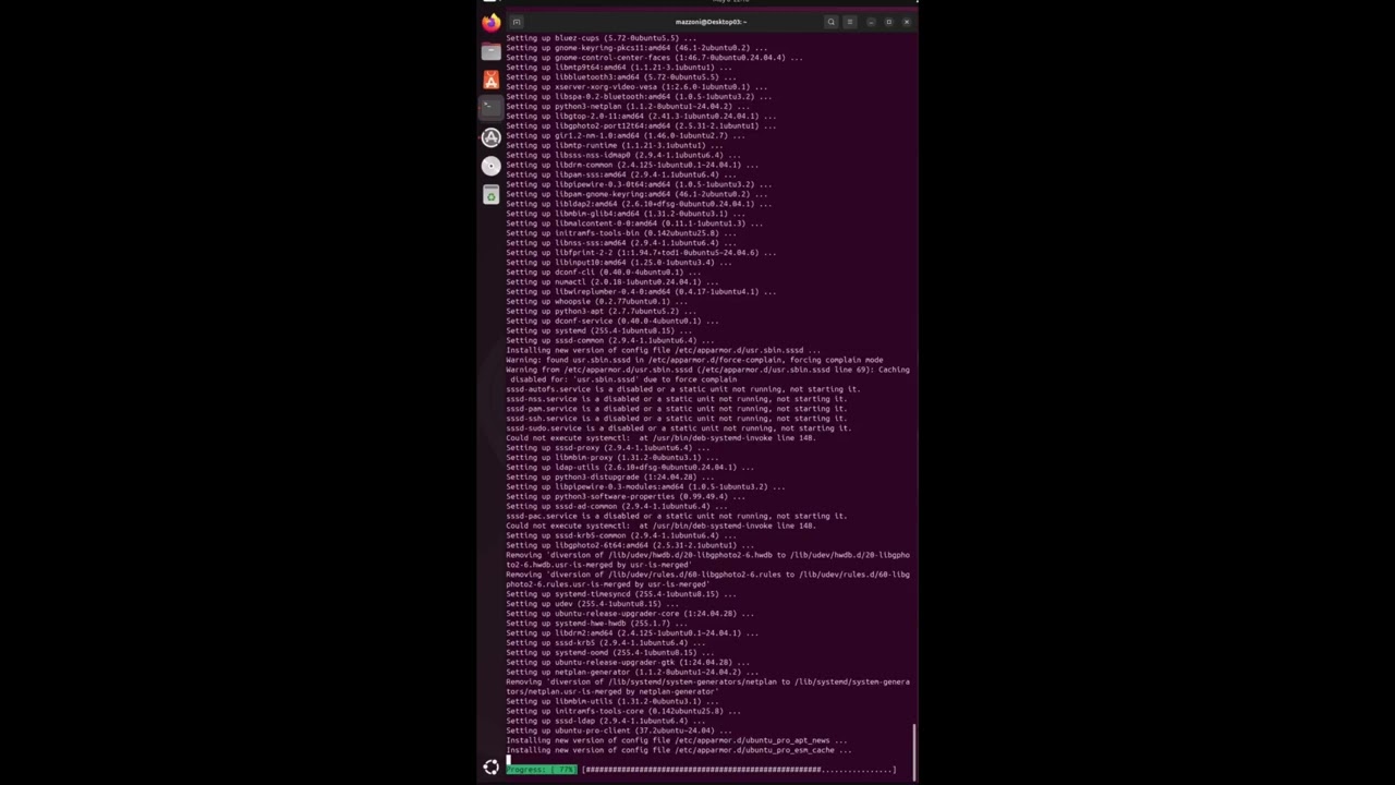 Terminal - update +full upgrade + autoremove #linux #cybersecurity #aws