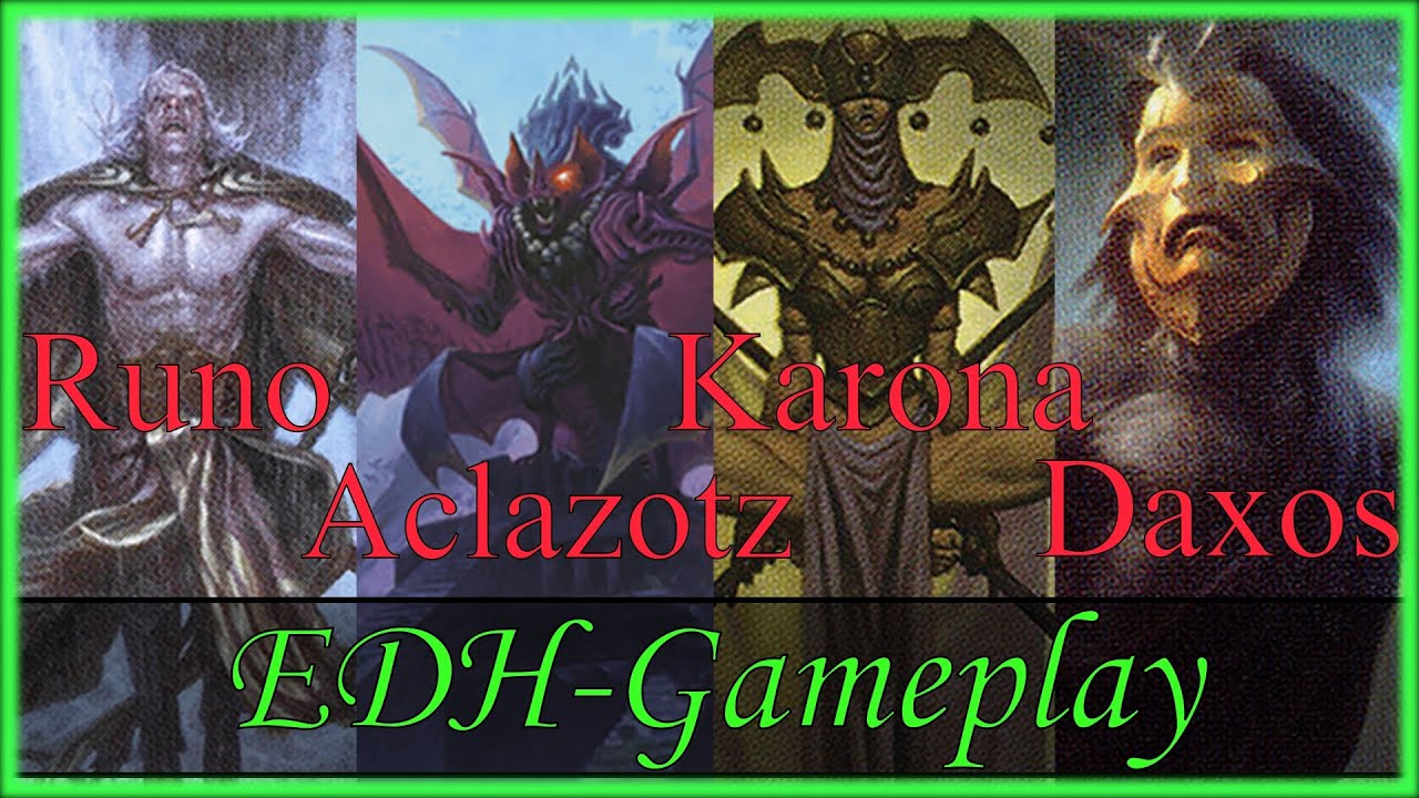 Runo vs. Aclazotz vs. Karona vs. Daxos EDH-Gameplay | Magic the Gathering