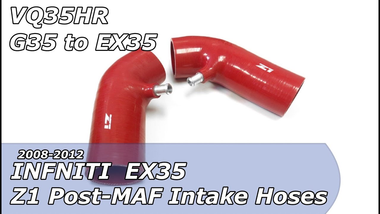 2008-2012 INFINITI EX35 VQ35HR - Installing Z1 Silicone Post-MAF Intake Hoses (Long Video)