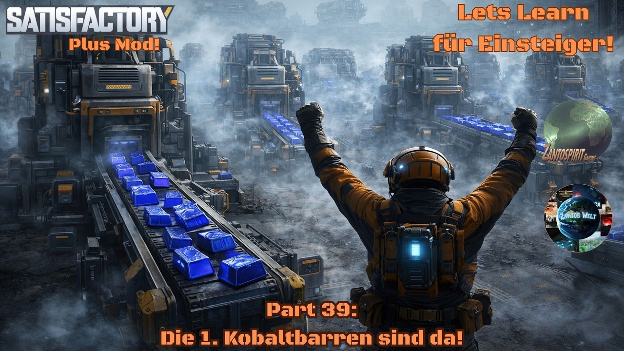 Satisfactory Plus! Lets Learn P 39: Die 1. Kobaltbarren sind da! 🏭🧑‍🏭 / Deutsch