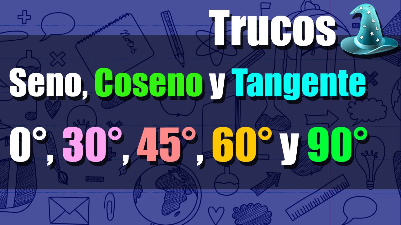 Como aprenderse el seno, coseno y tangente de 0° 30° 45° 60° 90°