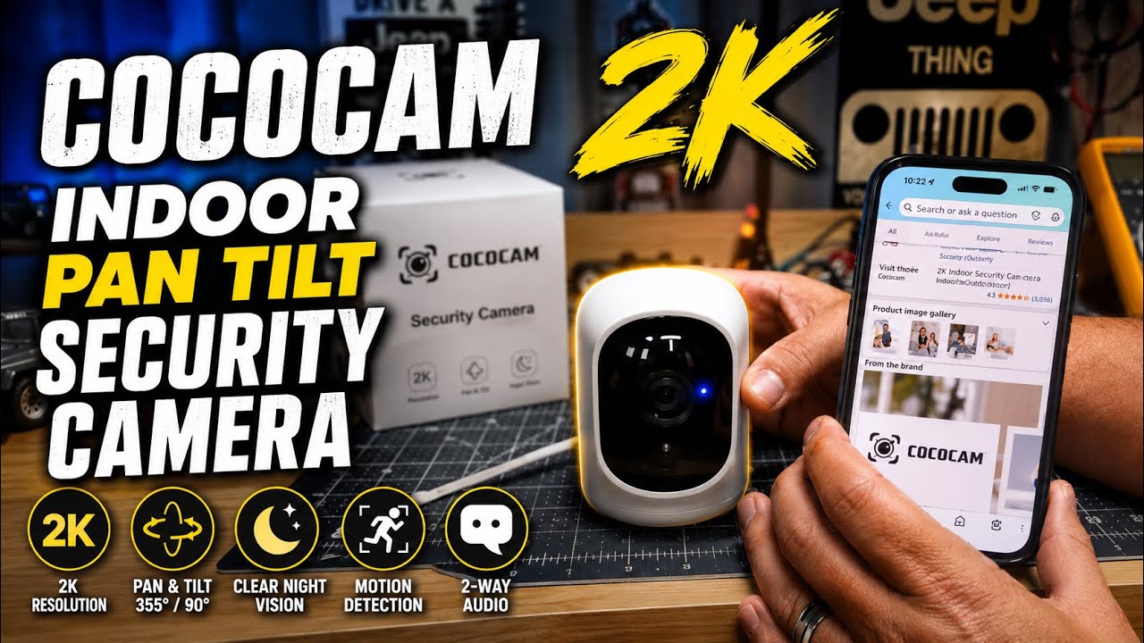 COCOCAM 2K Indoor Pan/Tilt Security Camera