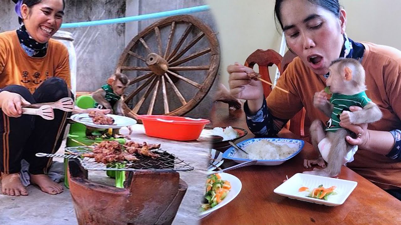 Great Time!! Happy and happy day Sweet Family Happiness Because my mother made grilled beef