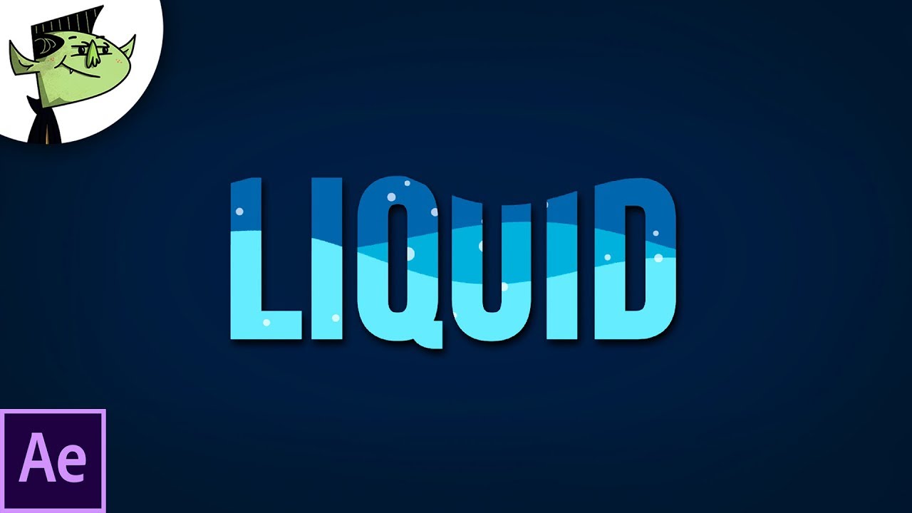 Liquid Water Text Reveal in After Effects Tutorial