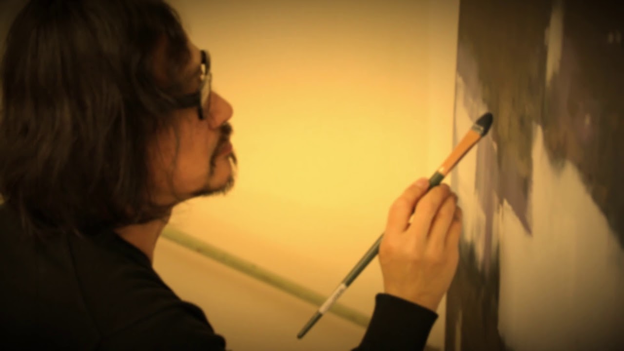 亀田洋二画伯制作風景