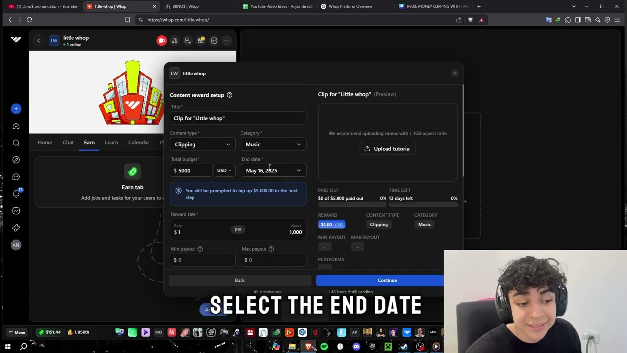 How to setup a whop content rewards campaign as an artist (Step By Step)