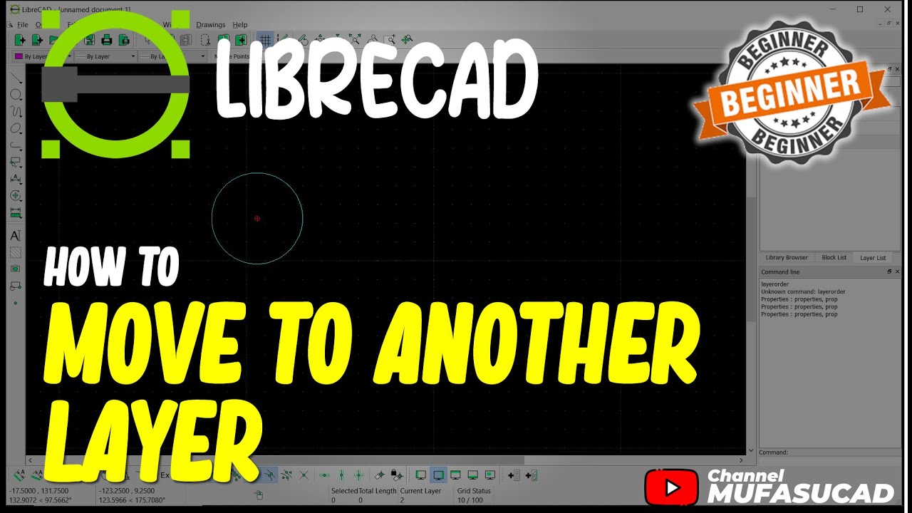 LibreCAD Как перейти на другой слой
