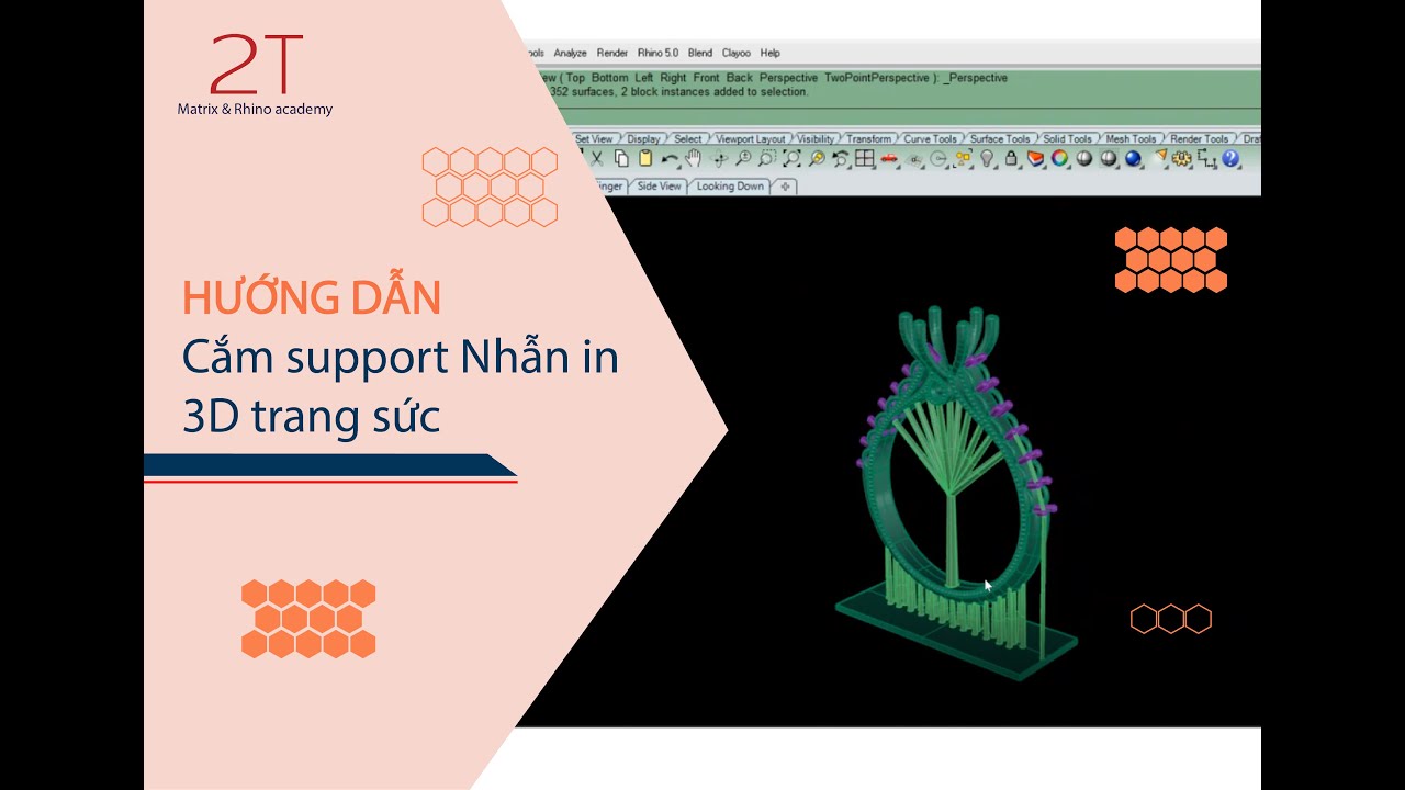 Hướng dẫn cắm Support Nhẫn in 3D trang sức