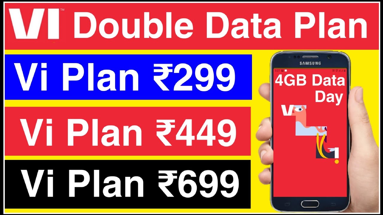 Vi Double Data offer | Vi 4GB Data Daily Plan | Vi Prepaid Plan | Vi ₹299  Recharge Plan | Vi ₹449