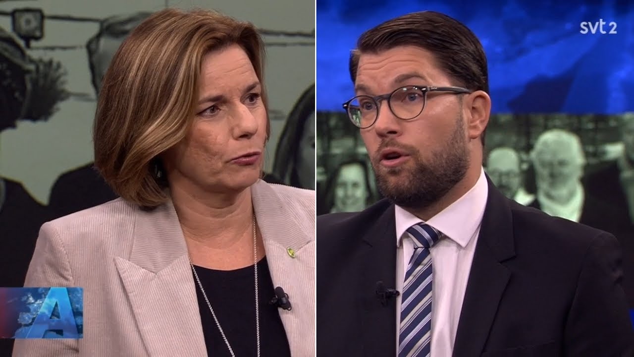 Jimmie Åkesson (SD) vs Isabella Lövin (MP) - Debatt i Aktuellt