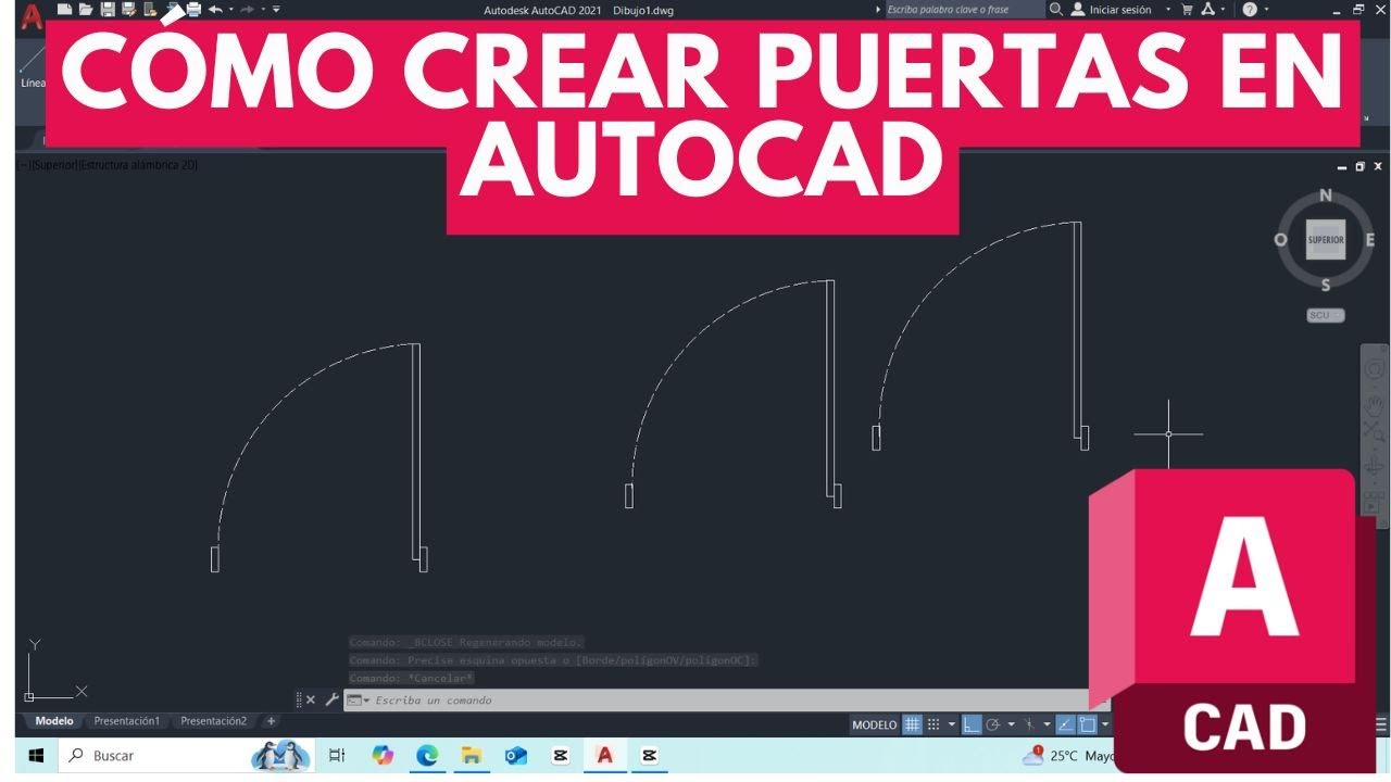 Dibujar Puertas En AUTOCAD Para PLANOS