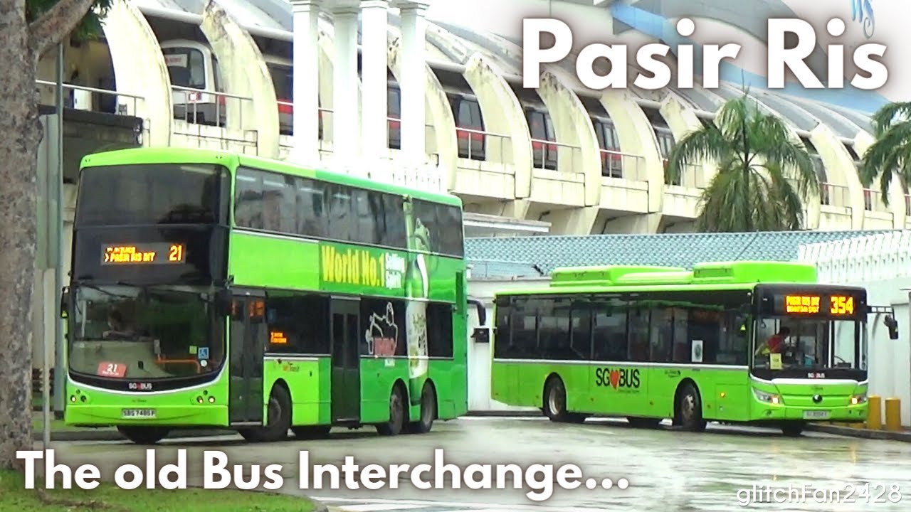 Buses in Old Pasir Ris Bus Interchange, Singapore 2021