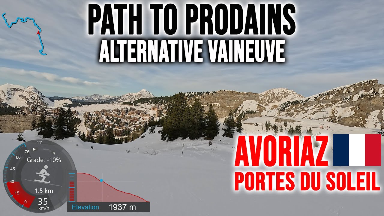 [4K] Skiing Avoriaz, Alternative Path to Prodains - Vaineuve, Portes du Soleili France, GoPro HERO13