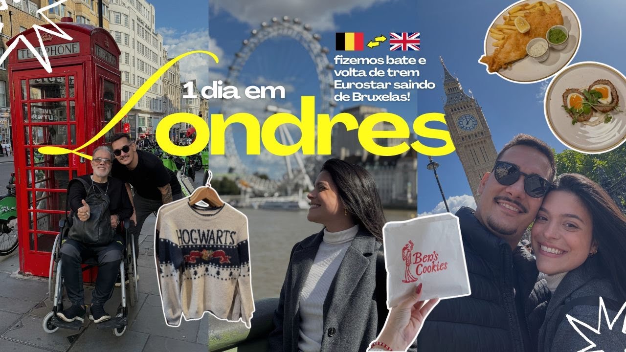 LONDRES EM 1 DIA! Bate e volta de trem saindo de Bruxelas | Comidas, passeios e loja do Harry Potter