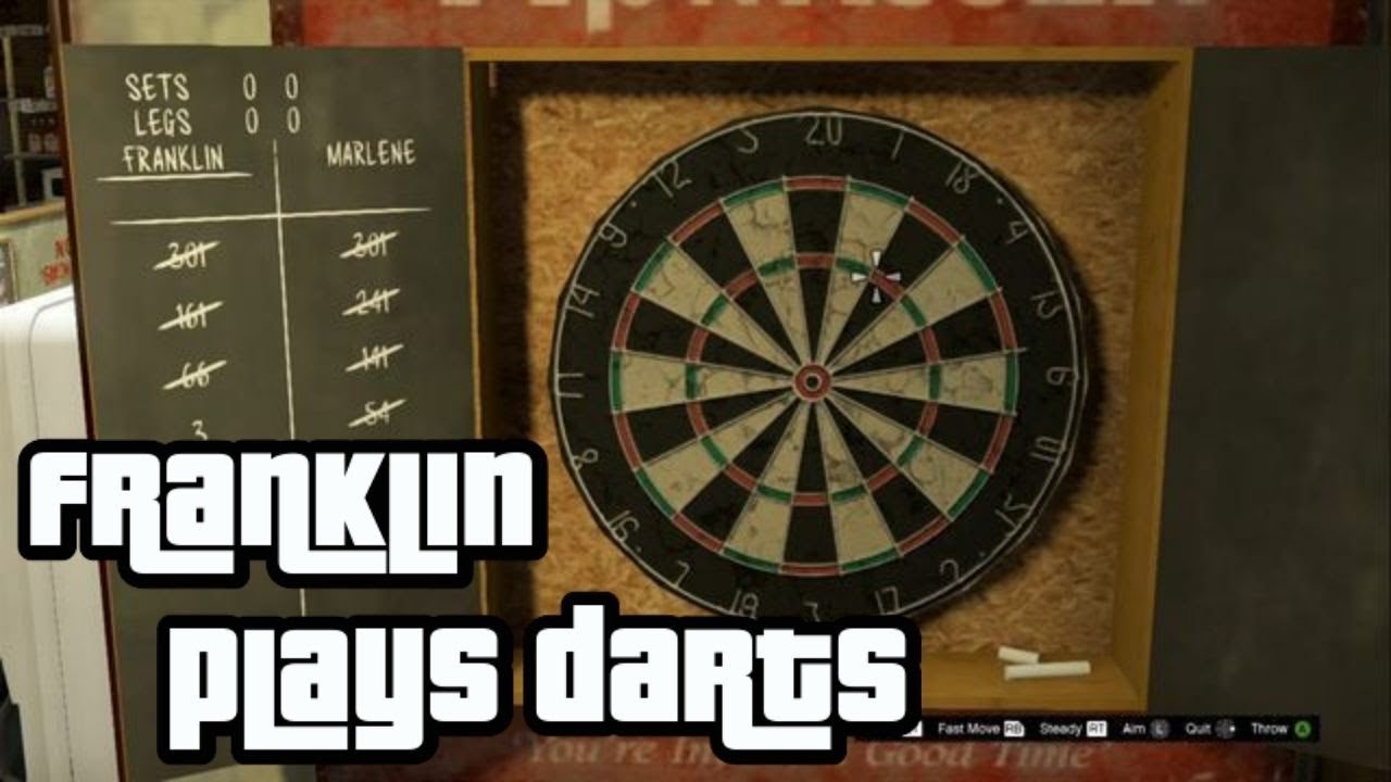 GTA 5 Franklin Plays Darts