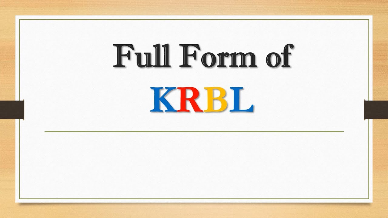 Full Form of KRBL || Did You Know?