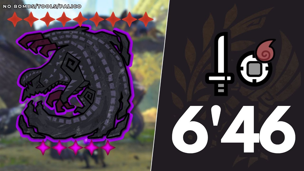 【MHWilds】★9 ✦5 Tempered Gore Magala - 6'46 / Sword and Shield (TA Wiki - No Mantle/Palico)