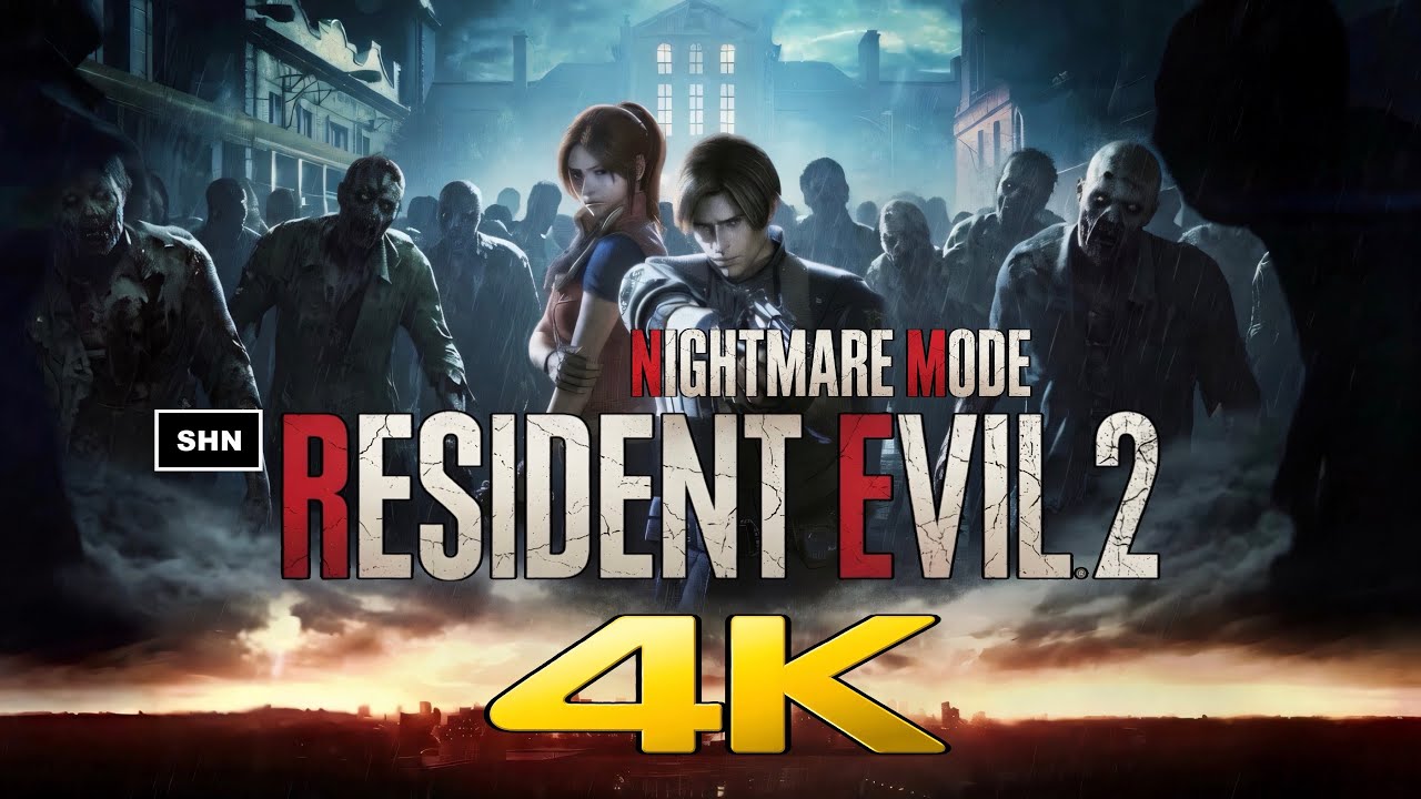 RESIDENT EVIL 2 👻 Claire A / Leon B 👻 Nightmare Mode | AI OVERHAUL | Full Game No Commentary 4K60fps