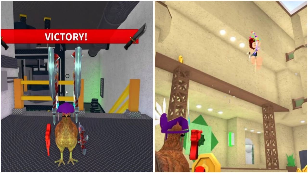 PLAYING MM2 AS A *TRYHARD* CHICKEN... (Murder Mystery 2)