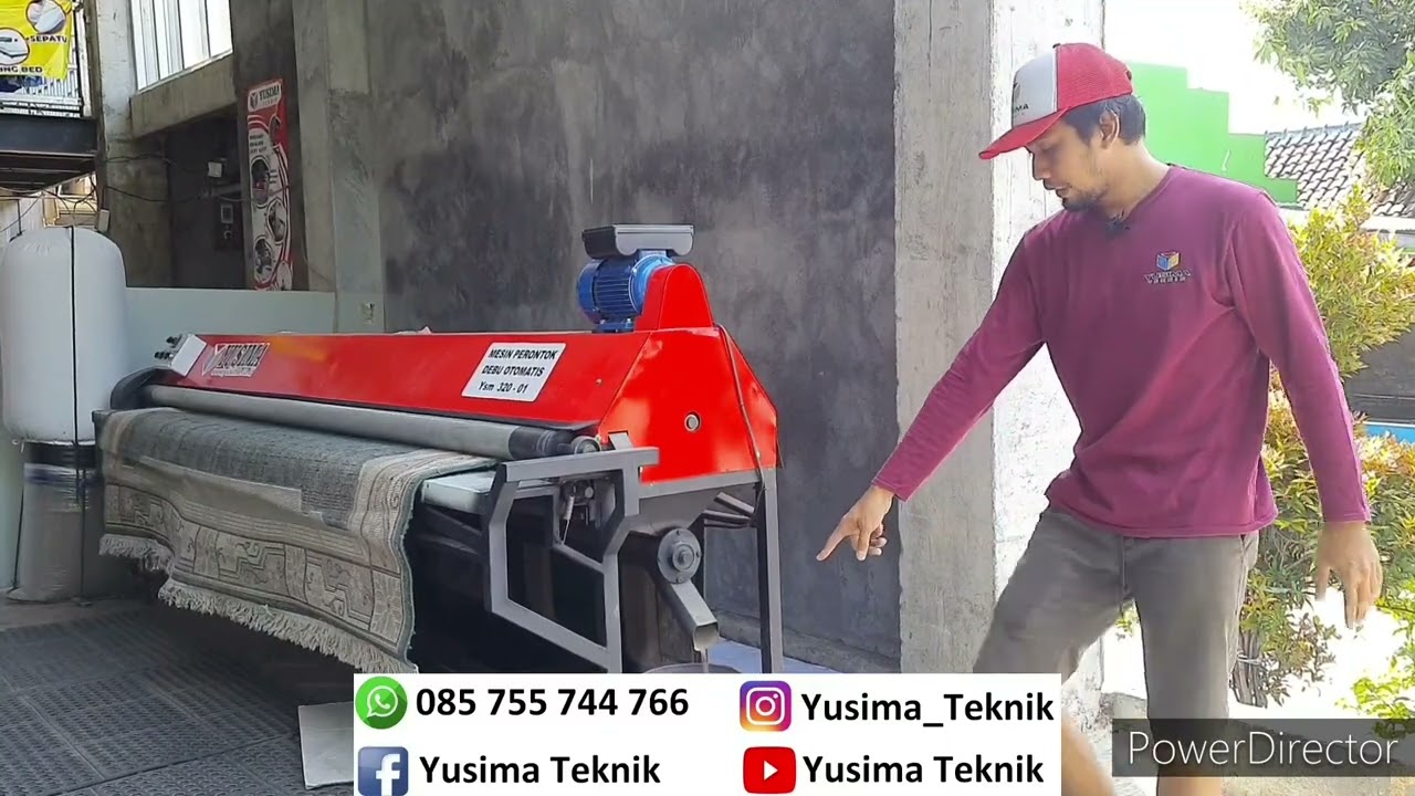 Mesin perontok debu karpet otomatis  panjang 3.2 meter / Automatic rug duster