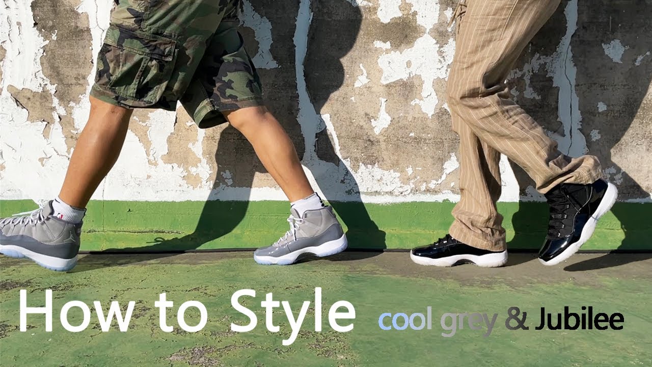 How to Style - Air Jordan 11 Cool Grey & Jubilee / On-Feet + pants / [sneaker mv]
