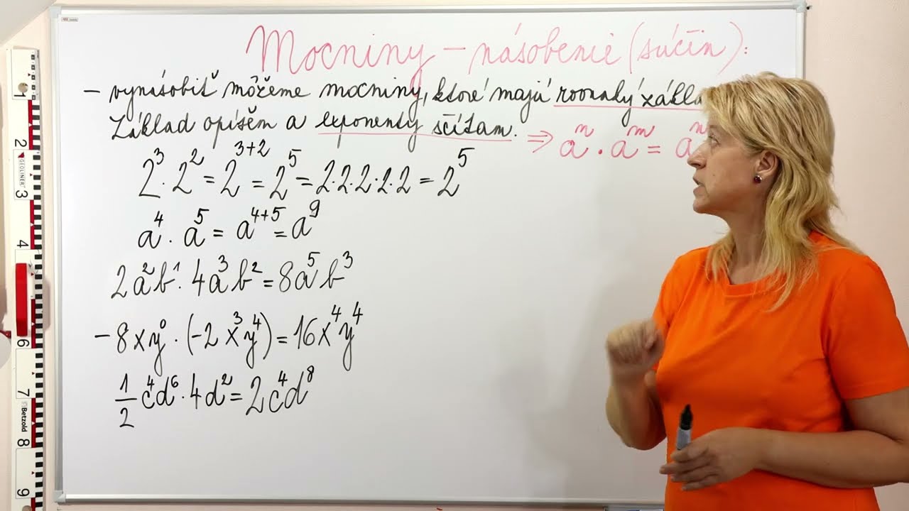 Matematika - násobenie mocnín..