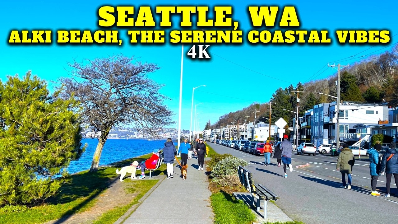 4K Walking Tour of ALKI BEACH SEATTLE | Breathtaking WATERFRONT Views & Ultimate Scenic Adventure